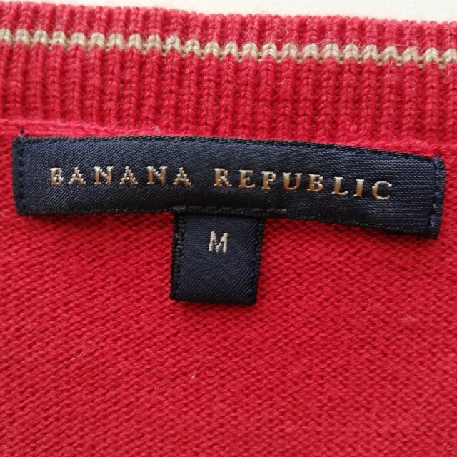 Banana Republic(バナナリパブリック)のBANANA REPUBLIC /アーガイルVネックコットンニット/美USED メンズのトップス(ニット/セーター)の商品写真