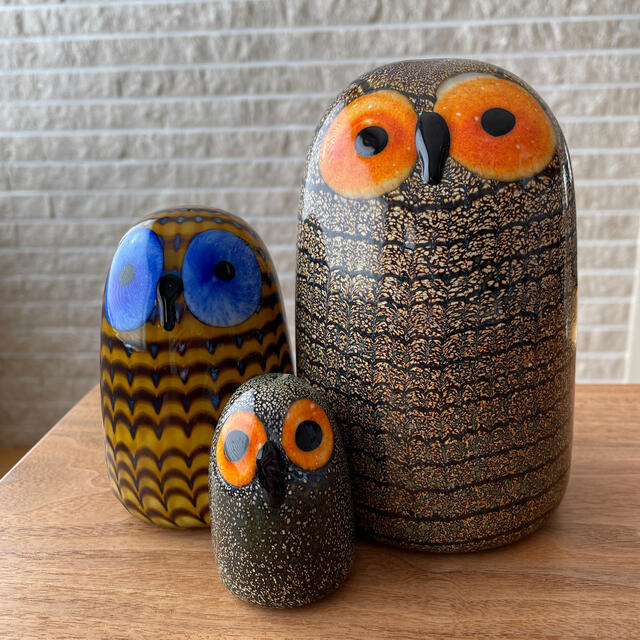 税込】 廃盤品 イッタラふくろう OWL 焼きおにぎり 置物 税込】 廃盤品 イッタラふくろう OWL 焼きおにぎり 置物