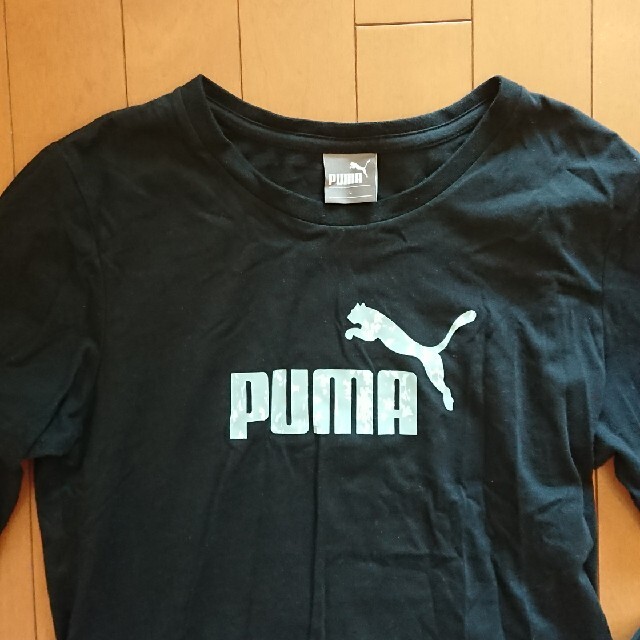 PUMA(プーマ)のPUMA プーマ ロングTシャツ レディース ブラック 大きめ レディースのトップス(Tシャツ(長袖/七分))の商品写真