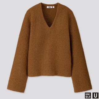 ユニクロ(UNIQLO)のタグ付新品ユニクロU ウールクレープ ワイドスリーブセーター(ニット/セーター)