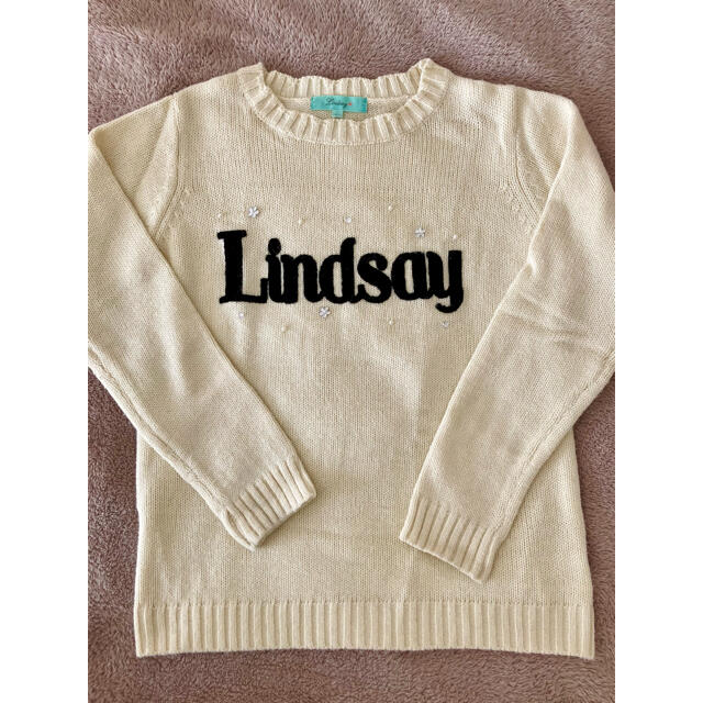 Lindsay(リンジィ)のLindsay♡ロゴニットL(160cm) キッズ/ベビー/マタニティのキッズ服女の子用(90cm~)(ニット)の商品写真