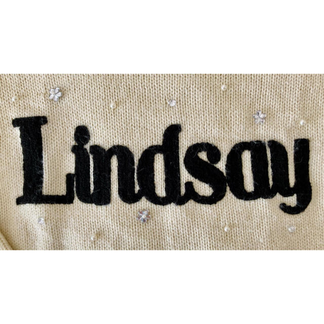 Lindsay(リンジィ)のLindsay♡ロゴニットL(160cm) キッズ/ベビー/マタニティのキッズ服女の子用(90cm~)(ニット)の商品写真