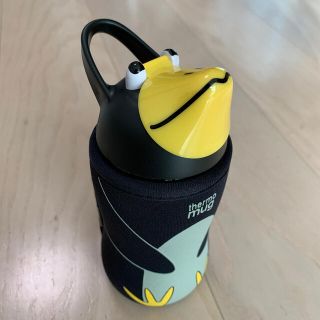 サーモマグ(thermo mug)の☆人気色☆ サーモマグ　アニマルボトル　黒　ペンギン　380ml ストロー付水筒(水筒)