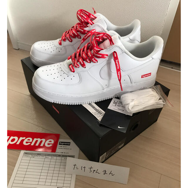 Supreme - Supreme NIKE シュプリーム エアフォース1 白 27.5㎝の通販