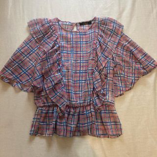 ダブルクローゼット(w closet)のギンガムチェック　ブラウス(シャツ/ブラウス(半袖/袖なし))