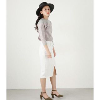 マウジー(moussy)の【最終値下げ】マウジーデニムスカート(ひざ丈スカート)