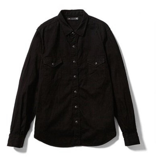 MINEDENIM 御黒染司 京都紋付 F.BLACK DENIM SHIRT