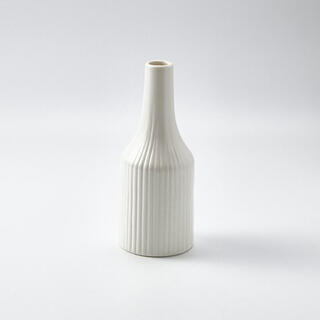 フラワーベース　ラインベース　花瓶　ホワイト(花瓶)
