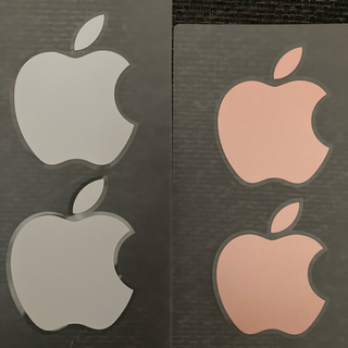 アップル(Apple)のApple ステッカー ホワイト ピンクゴールド Mac iphone シール(ステッカー)