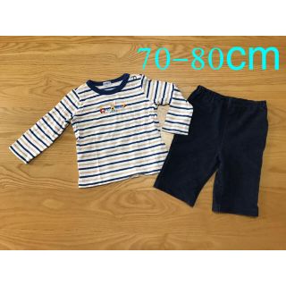 ミキハウス(mikihouse)のミキハウス　ロンT&ズボン　上下セット　size70-80(Ｔシャツ)