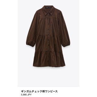 ザラ(ZARA)のギンガムチェック柄ワンピース(ミニワンピース)