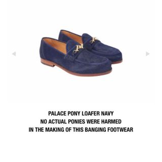 シュプリーム(Supreme)のPalace Skateboards PONY LOAFER ネイビー UK8(ローファー/革靴)