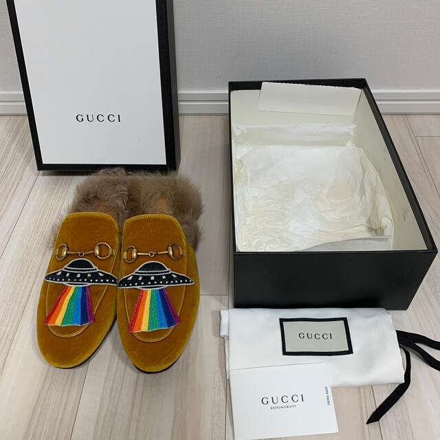 Gucci(グッチ)のgucci スリッパ 38 グッチ シューズ 美品 プリンスタウン レディースの靴/シューズ(スリッポン/モカシン)の商品写真