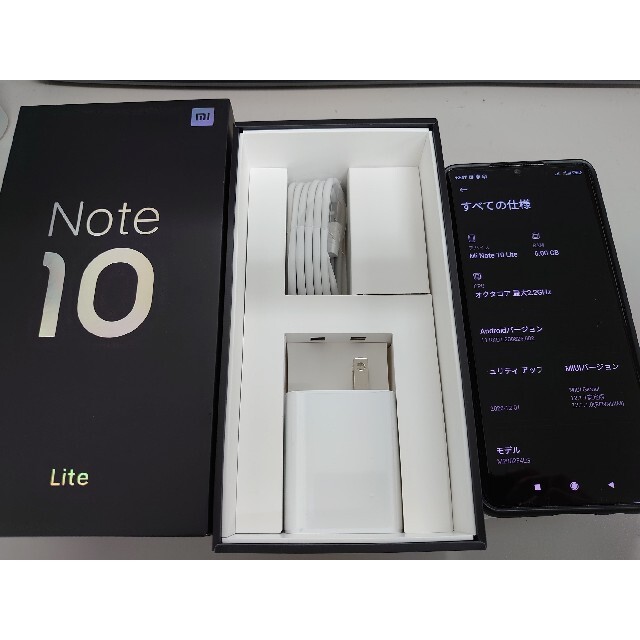 Xiaomi Mi Note 10 Lite ホワイト国内版 SIMフリー1578×742×967mm