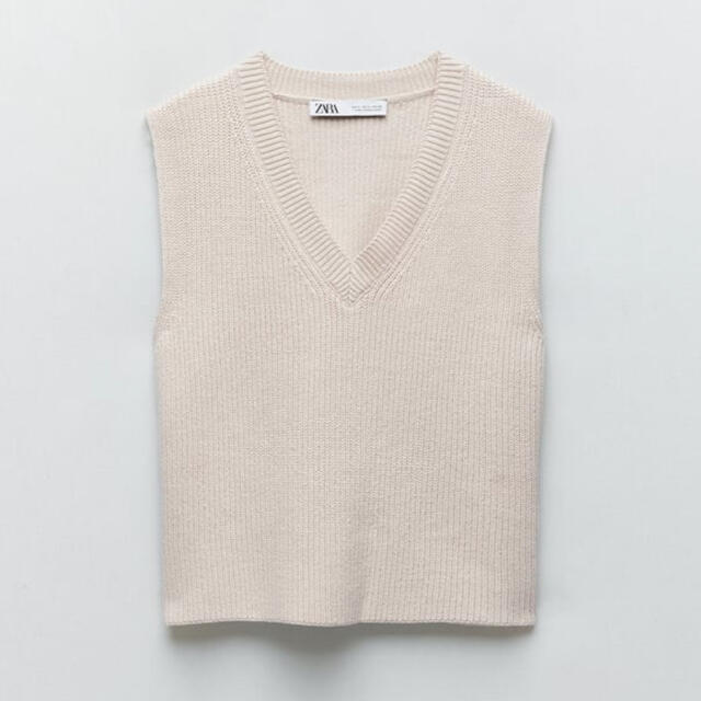 ZARA(ザラ)のZARA ✳︎ 今季未使用　ニットベスト　L レディースのトップス(ニット/セーター)の商品写真