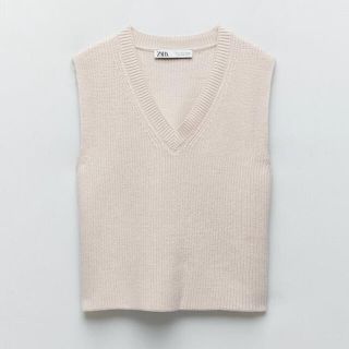 ザラ(ZARA)のZARA ✳︎ 今季未使用　ニットベスト　L(ニット/セーター)