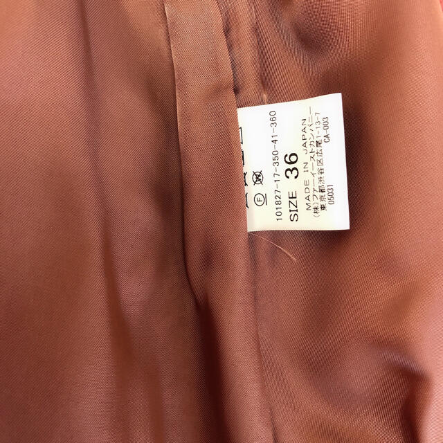 ANAYI(アナイ)のANAYI アナイ ダブルビーバーケープコート 36 ピンク　オレンジ レディースのジャケット/アウター(チェスターコート)の商品写真