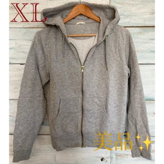 ジーユー(GU)のGU 人気のグレー パーカー XL 美品(パーカー)