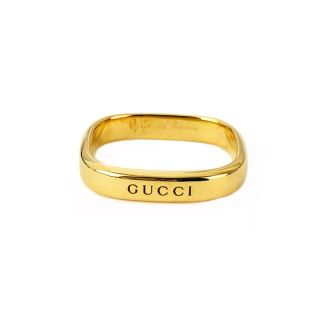 グッチ(Gucci)のグッチ GUCCI スクエア ロゴ リング リング・指輪 ユニセックス【中古】(リング(指輪))