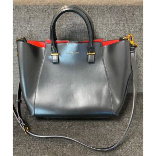 チャールズアンドキース(Charles and Keith)の黒★ハンドバッグ ショルダーバッグ(ショルダーバッグ)