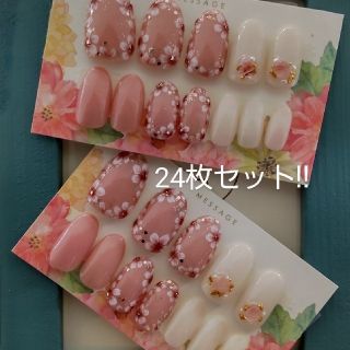 ネイルチップ 桜 コスメ/美容のネイル(つけ爪/ネイルチップ)の商品写真