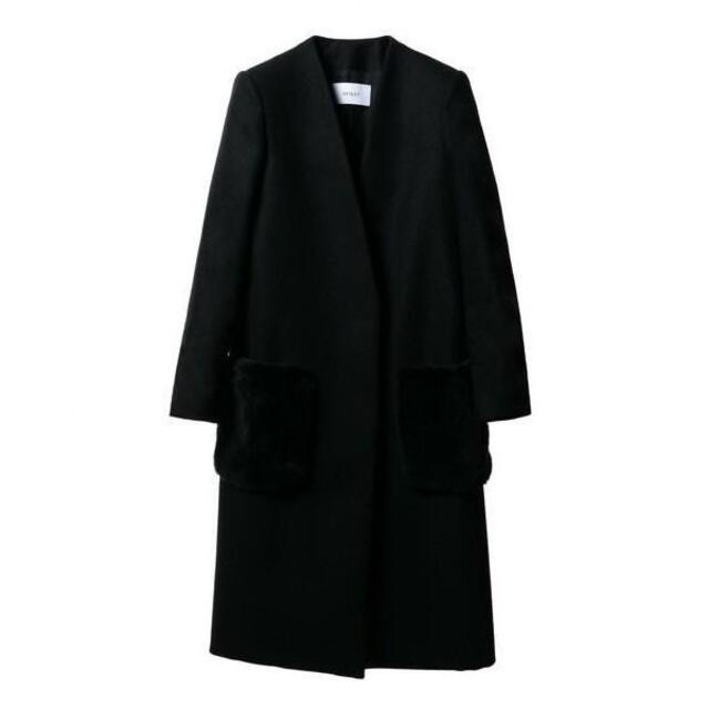 UNITED ARROWS - ふみ【新品】ASTRAET ノーカラーコート ブラック サイズ0