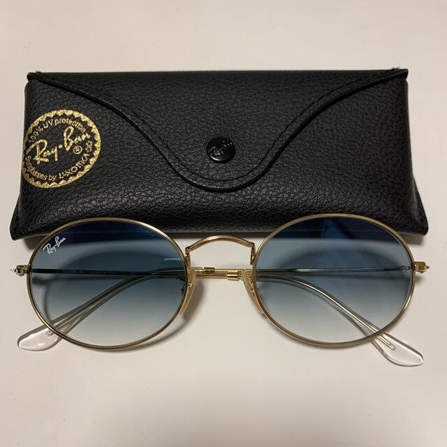 【新品未使用】RayBan レイバン　メガネ　サングラス　ブルー　ゴールド