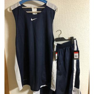 ナイキ(NIKE)のNIKE バスケ　リバーシブル上下　ネイビー　XL(バスケットボール)