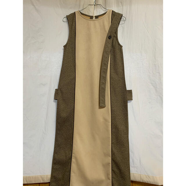 amiur two-tone suede long vest ベスト/ジレ