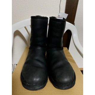 アグ(UGG)の6224様専用・直営店購入レア UGG 表皮ムートンブーツUS9 ブラック(ブーツ)