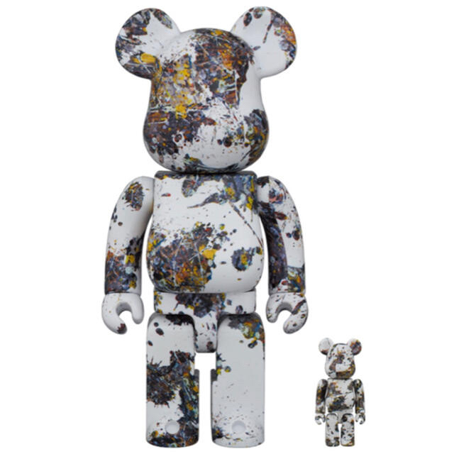 MEDICOM TOY(メディコムトイ)のBE@RBRICK Jackson Pollock 100％&400％ ハンドメイドのおもちゃ(フィギュア)の商品写真