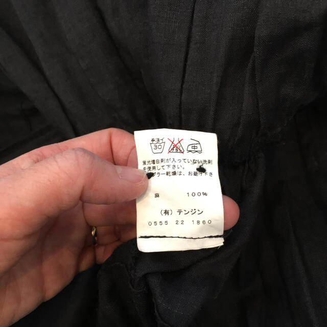 fog linen work(フォグリネンワーク)のAldin linen black dress one-piece レディースのワンピース(ひざ丈ワンピース)の商品写真