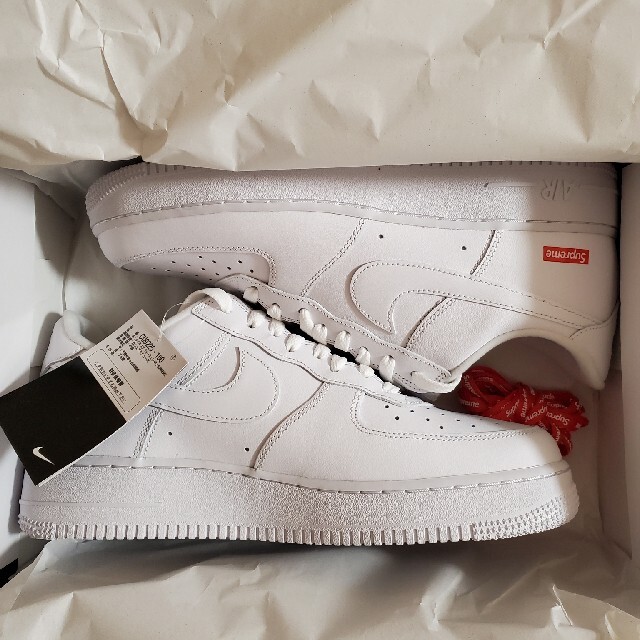 supreme air force 1 low white