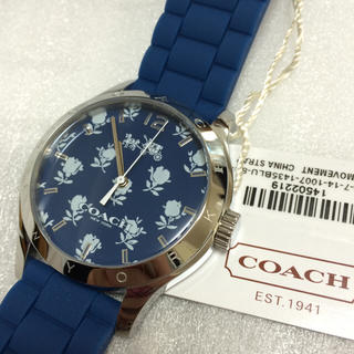 コーチ(COACH)の新品 coach 腕時計 レディース 14502219 花柄 シリコンベルト(腕時計)