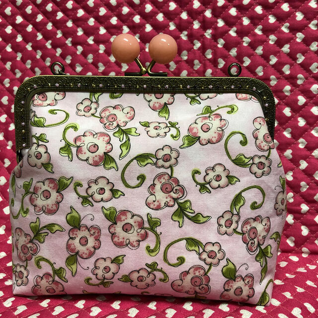 ♡ロラライハリス　パリスレディパネル　ピンクお花柄ポーチ♡ ハンドメイドのファッション小物(ポーチ)の商品写真