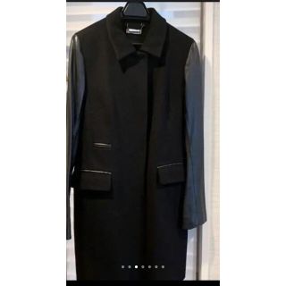 アレキサンダーワン(Alexander Wang)のJEANNE PIERRE ウール混 上質 レザー コート(チェスターコート)