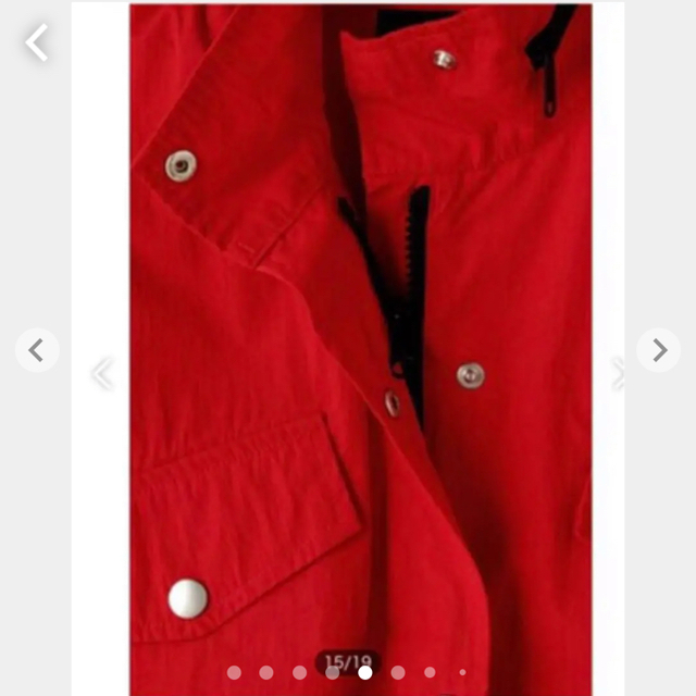 ROSE BUD(ローズバッド)の未使用　ローズバッド　スタンドカラーブルゾン　レッド　赤　個性的　春ジャケット レディースのジャケット/アウター(ブルゾン)の商品写真