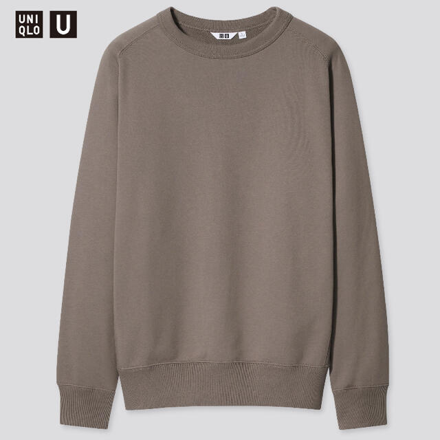 UNIQLO(ユニクロ)のワイドフィットスウェットシャツ（長袖）XL　カーキ　UNIQLOU　新品未使用 メンズのトップス(スウェット)の商品写真