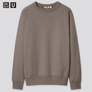 ユニクロ(UNIQLO)のワイドフィットスウェットシャツ（長袖）XL　カーキ　UNIQLOU　新品未使用(スウェット)