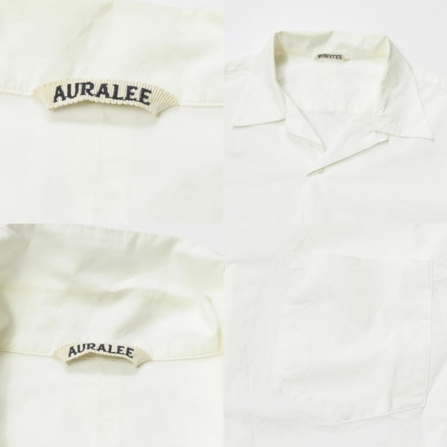 AURALEE セルビッチウェザークロス オープンカラーシャツ 4 AURALEE セルビッチウェザークロス オープンカラーシャツ 4