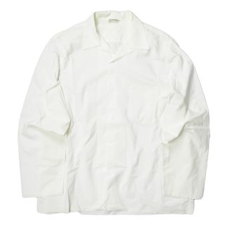 AURALEE セルビッチウェザークロス オープンカラーシャツ 4 AURALEE セルビッチウェザークロス オープンカラーシャツ 4