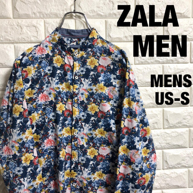 ZARA(ザラ)のZALA  ザラ　長袖シャツ　花柄　総柄　メンズUS-Sサイズ メンズのトップス(シャツ)の商品写真