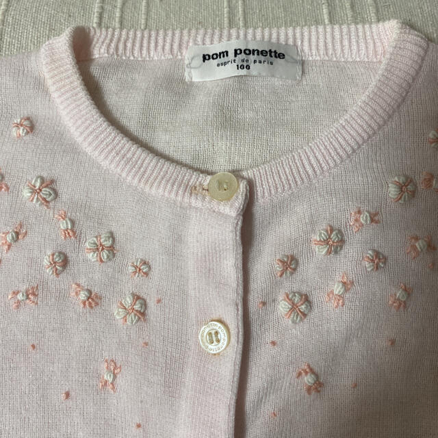 pom ponette(ポンポネット)のポンポネットカーディガン キッズ/ベビー/マタニティのキッズ服女の子用(90cm~)(カーディガン)の商品写真