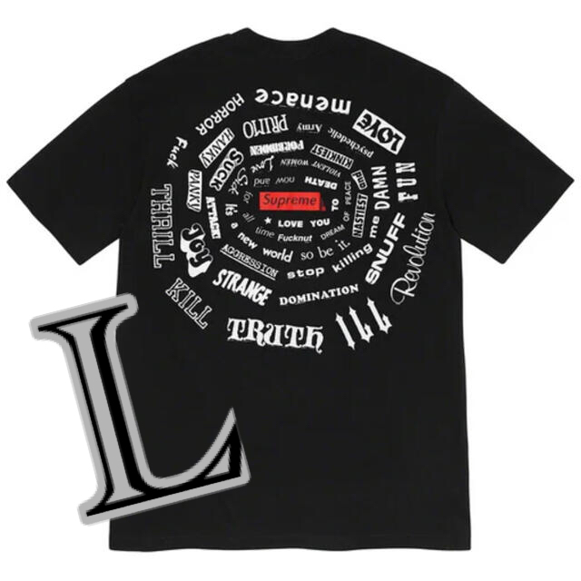 Supreme Spiral Tee Black Lサイズ