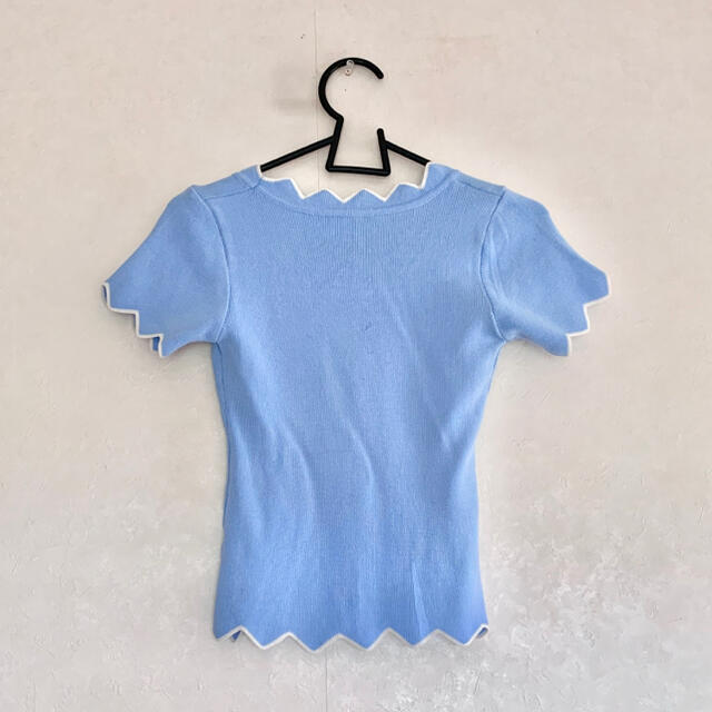 Katie(ケイティー)の【sold 】レトロ　パウダーブルー　70s トップス レディースのトップス(Tシャツ(半袖/袖なし))の商品写真