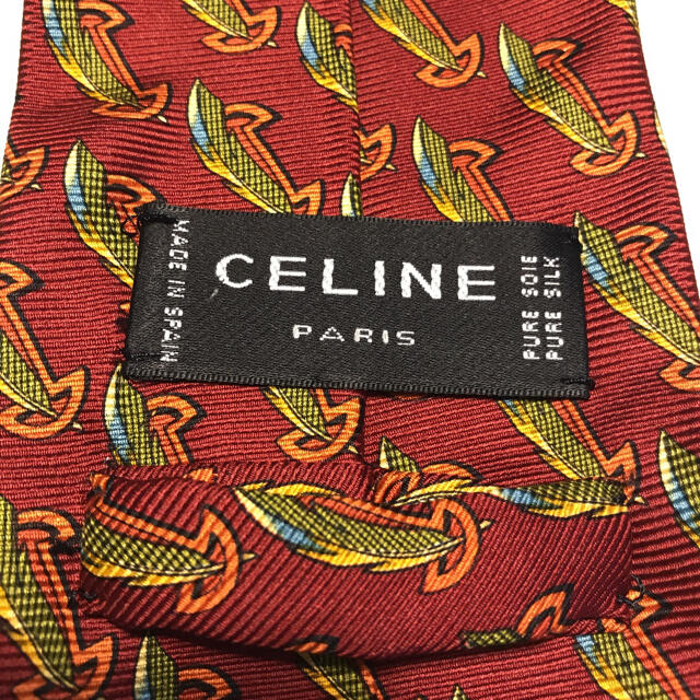 Celine 激レア 美品 Celine Paris極上ネクタイ 美色フェザー柄 スペイン製 の通販 By ｌストリートショップ セリーヌならラクマ