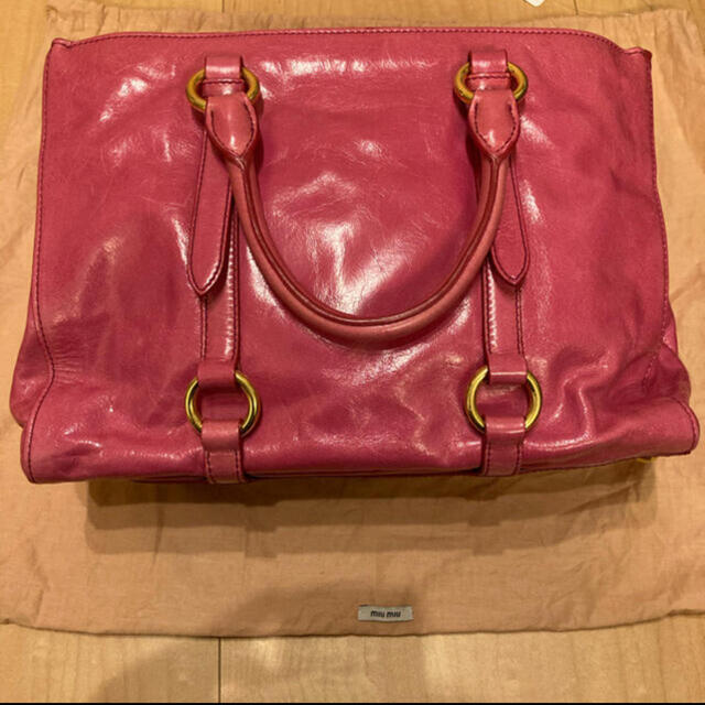 【美品】miumiu ハンドバッグ　ショルダーストラップ　ピンク 1