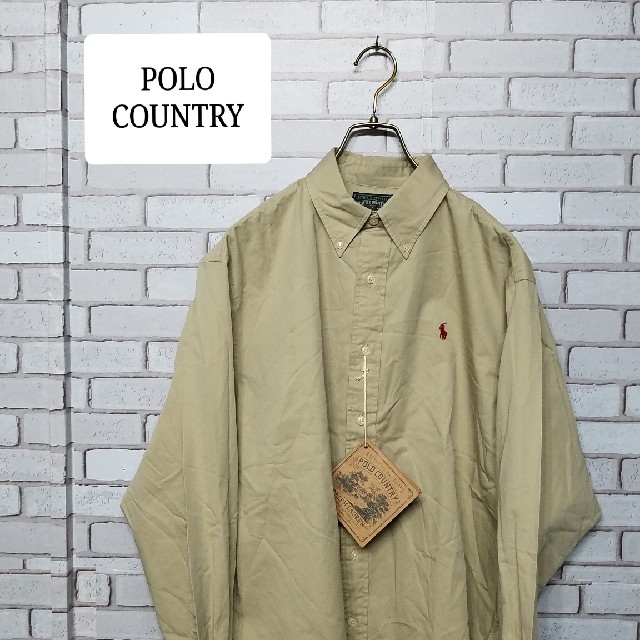 POLO RALPH LAUREN(ポロラルフローレン)の【未使用】　ポロカントリー　ボタンダウンシャツ　長袖　ビッグサイズ　90s メンズのトップス(シャツ)の商品写真