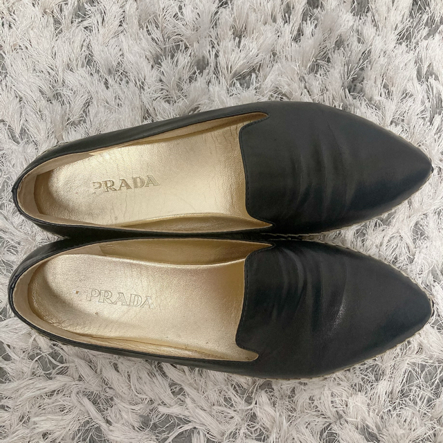 PRADA(プラダ)の 【中古品】⭐️美品⭐️PRADA プラダ　エスパドリーユ シューズ 箱付き レディースの靴/シューズ(ローファー/革靴)の商品写真