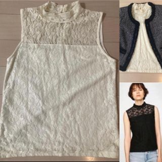 マウジー(moussy)の【中古品】🌸moussy 🌸マウジー　レース　ホワイト　カットソー(カットソー(半袖/袖なし))